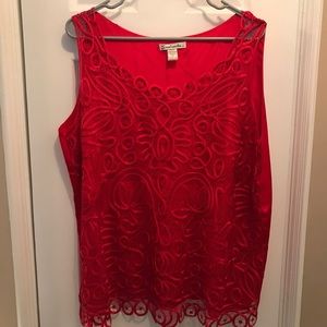 PLUS SIZE Red Chemise/Shell
